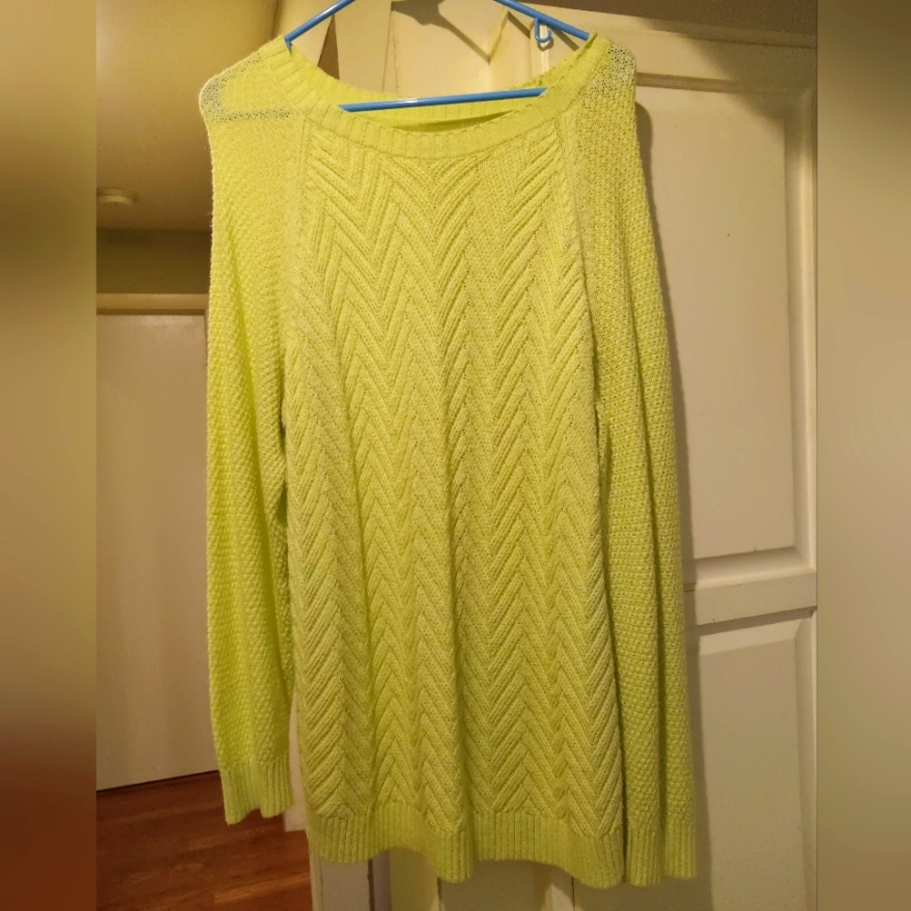 Beautiful green knitted sweater